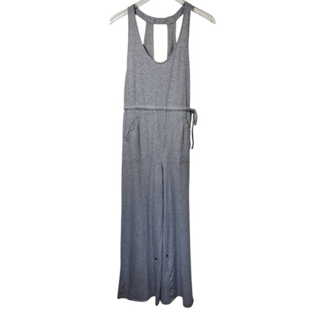 Free People Beach Jumpsuit Adjustable Rope Drawstring in Heather Grey